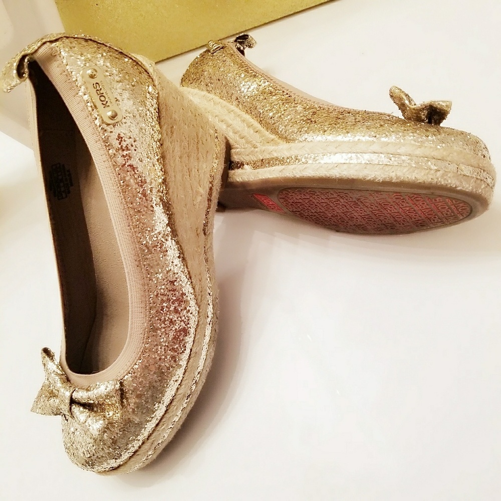 Gold Sparkly Michael Kors Wedges
